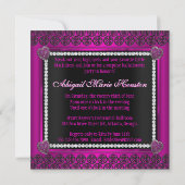 Bling en Bubble Bachelorette Invite Kaart (Achterkant)