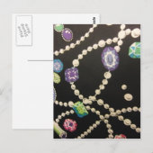 Bling en parels briefkaart (Voorkant / Achterkant)