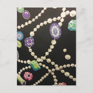 Bling en parels briefkaart