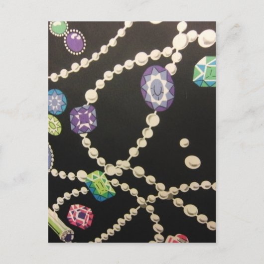 Bling en parels briefkaart (Voorkant)