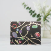 Bling en parels briefkaart (Staand voorkant)