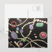 Bling en parels briefkaart (Voorkant / Achterkant)