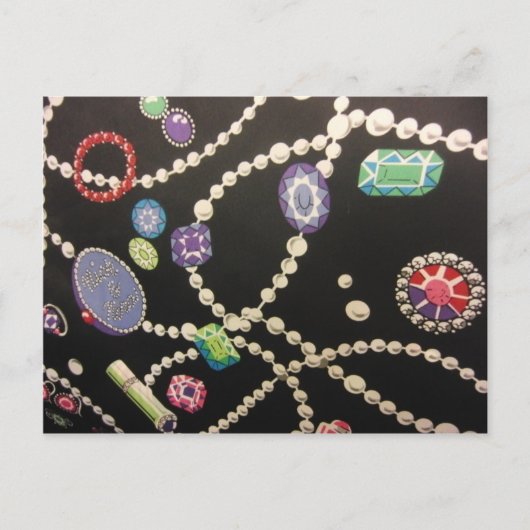 Bling en parels briefkaart (Voorkant)
