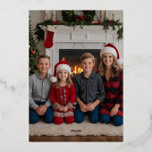 Bling Folie Kerst Kaart Sjabloon Custom Holiday (Achterkant)