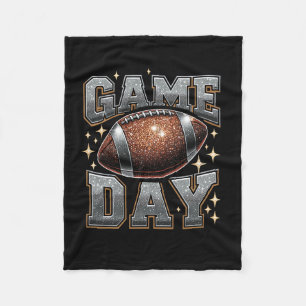 Bling Football Lover Herfst Herfst Spel Dag Footba Fleece Deken