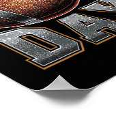 Bling Football Lover Herfst Herfst Spel Dag Footba Poster (Hoek)