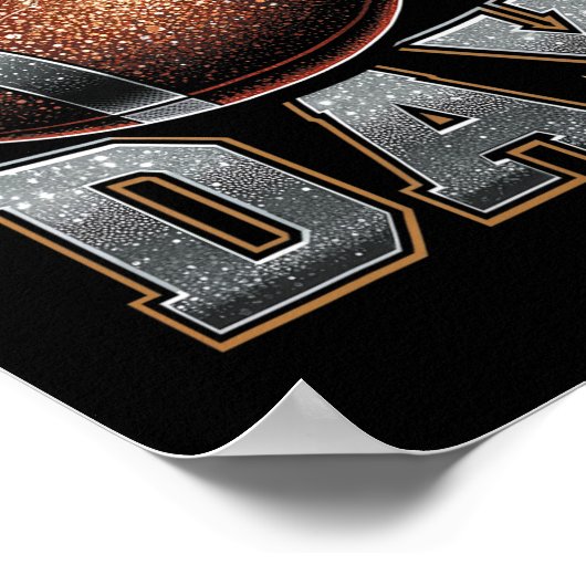 Bling Football Lover Herfst Herfst Spel Dag Footba Poster (Hoek)