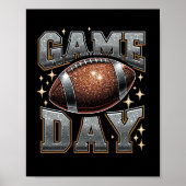 Bling Football Lover Herfst Herfst Spel Dag Footba Poster (Voorkant)