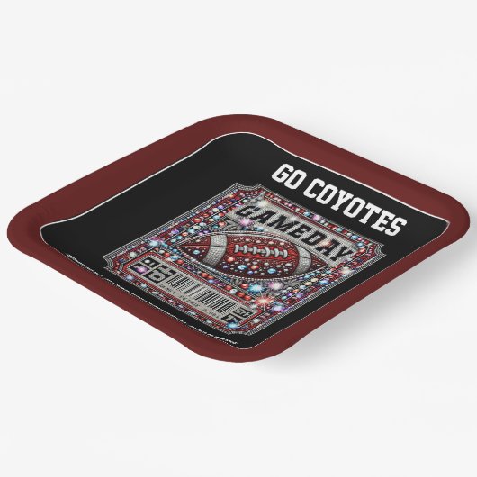 Bling Football Party Big Game Bowl Game Ticket Papieren Bordje (Gebogen)