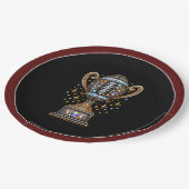 Bling Football Party Big Game Bowl Game Trofee Papieren Bordje (Gekanteld)