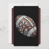 Bling Football Party Big Game Bowl spel Kaart (Achterkant)