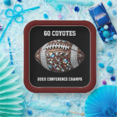 Bling Football Party Big Game Bowl spel Papieren Bordje (Feest)