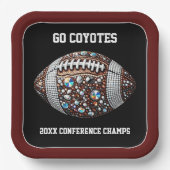 Bling Football Party Big Game Bowl spel Papieren Bordje (Voorkant)