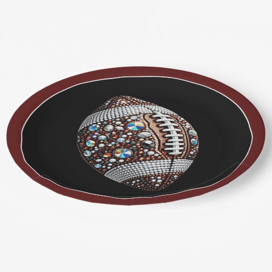 Bling Football Party Big Game Bowl spel Papieren Bordje (Gekanteld)