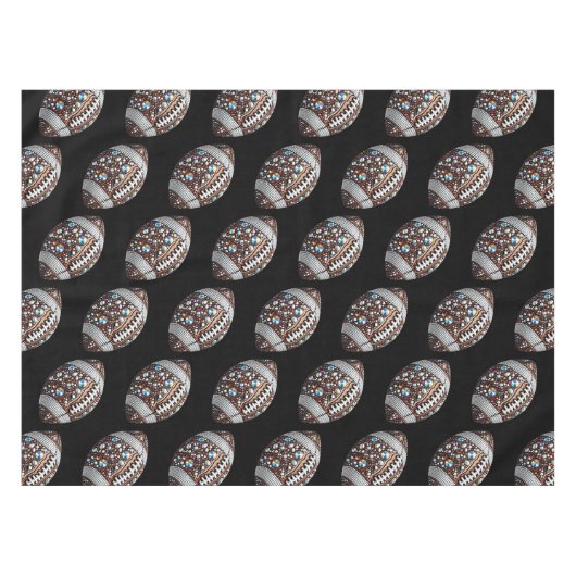 Bling Football Party Big Game Bowl spel Tafelkleed (Voorkant (Horizontaal))