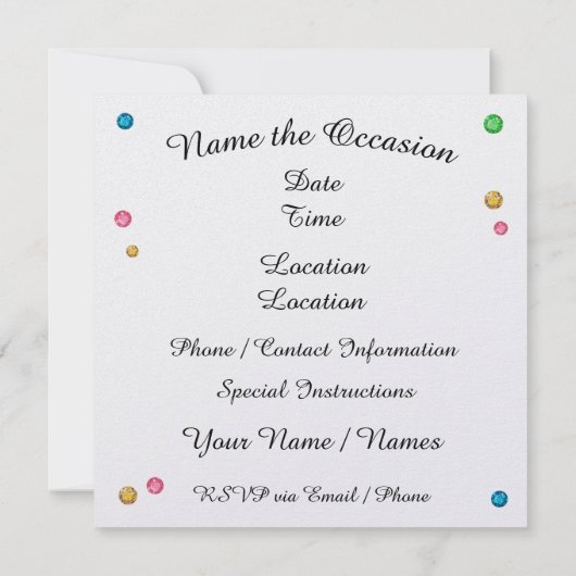 Bling Formele uitnodiging (Achterkant)