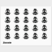 Bling Gas Mask Ronde Sticker (Vel)