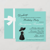 Bling Glam Blauwgroen Tiara Birthday Celebration P (Voorkant / Achterkant)