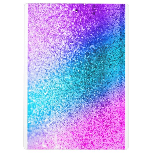 Bling Glitter Girly Monogram Initiaal Clip Board Klembord (Achterkant)