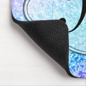 Bling Glitter Girly Monogram Initiaal Muismat (Hoek)