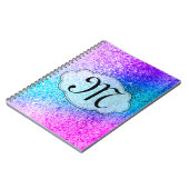 Bling Glitter Girly Pin Monogram Initiaal Notitieb Notitieboek (Linkerzijde)