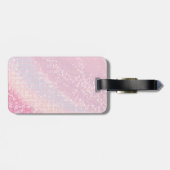 Bling Glitter Girly Pink Glit Monogram Bagagelabel (Achterkant horizontaal)