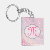 Bling Glitter Girly Pink Glitz Glamour Sleutelhang Sleutelhanger (Voorkant Links)