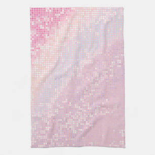 Bling Glitter Girly Pink Glitz Kitchen Dish Towel Theedoek