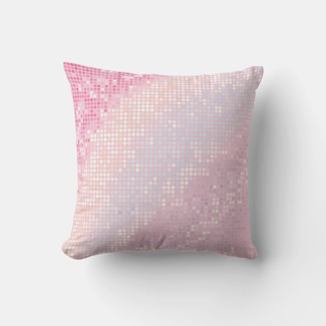 Bling Glitter Girly Pink Glitz Throw Couch Pillow Kussen (Voorkant)