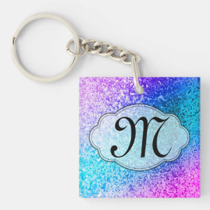 Bling Glitter Girly Pink Paars Blauwgroen Sleutelh Sleutelhanger