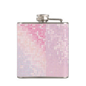 Bling Glitter Girly Roze Monogram Whiskey Flask Heupfles (Achterkant)
