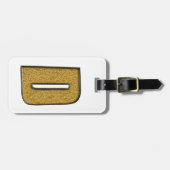 Bling Gold D Bagagelabel (Voorkant horizontaal)