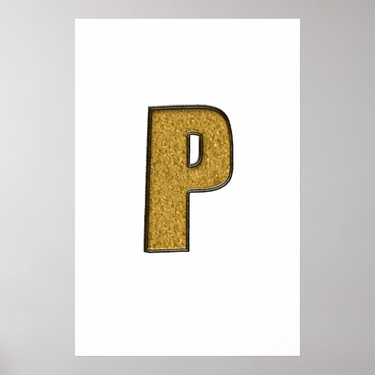 Bling Gold P Poster (Voorkant)