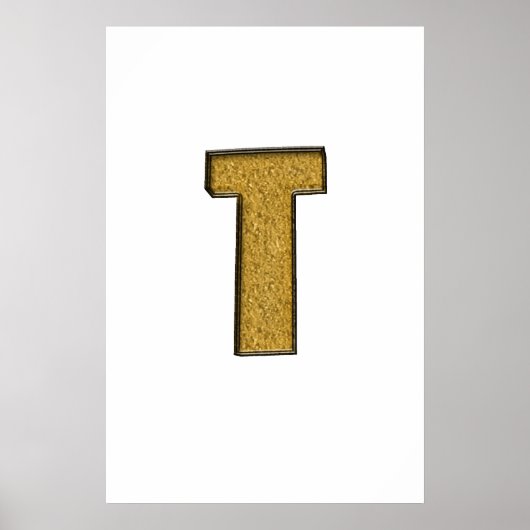 Bling Gold T Poster (Voorkant)