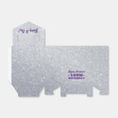 Bling het op Silver Sparkles Paarse Sweet 16 Bedankdoosjes (Uitgevouwen)