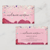 Bling Holographic Glitter Makeup Artist Beauty Visitekaartje (Voorkant / Achterkant)