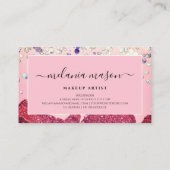 Bling Holographic Glitter Makeup Artist Beauty Visitekaartje (Achterkant)