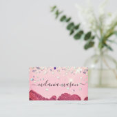 Bling Holographic Glitter Makeup Artist Beauty Visitekaartje (Staand voorkant)