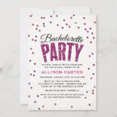 Bling Hot Pink Pareltjes Bachelorette Kaart (Voorkant)
