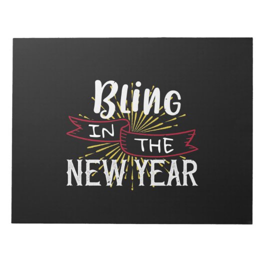 Bling in het nieuwe jaar notitieblok (Voorkant)