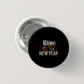 Bling in het nieuwe jaar ronde button 3,2 cm (Voorkant /achterkant)