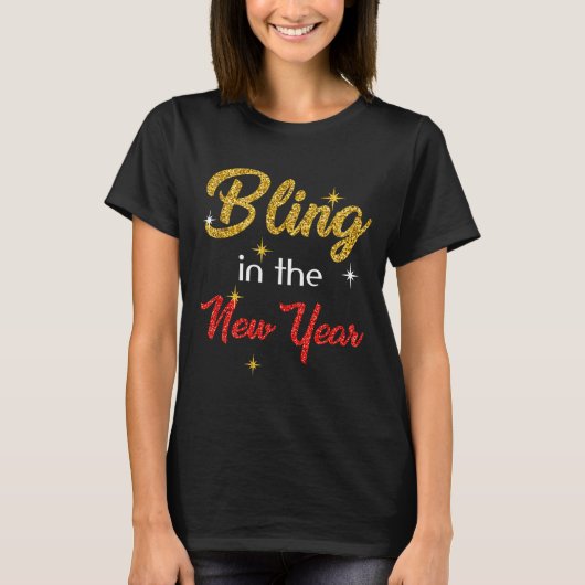 Bling In The New Year Shirt _ New Year's Eve Holid (Voorkant)