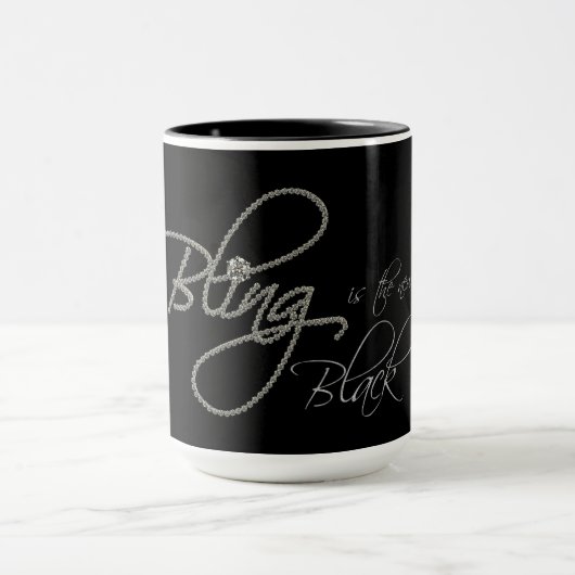 Bling is de nieuwe zwarte mok (Midden)