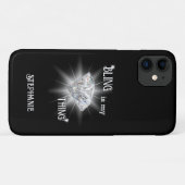 Bling is mijn ding Diamond Sparkle Case-Mate iPhone Case (Achterkant (horizontaal))