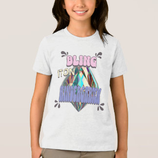Bling It Op Kleuterschool Meisjes Bling, Kindergar Tri-Blend Shirt