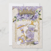 Bling Jewel Bloemen Baby Douche Uitnodigingen (Achterkant)