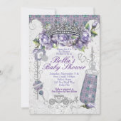 Bling Jewel Bloemen Baby Douche Uitnodigingen (Voorkant)