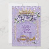 Bling Jewel Floral Baby Shower Invitaties Kaart (Achterkant)