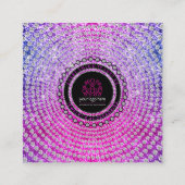 Bling Jewelry Glitz Glam Luxury Diamond Vierkante Visitekaartje (Achterkant)