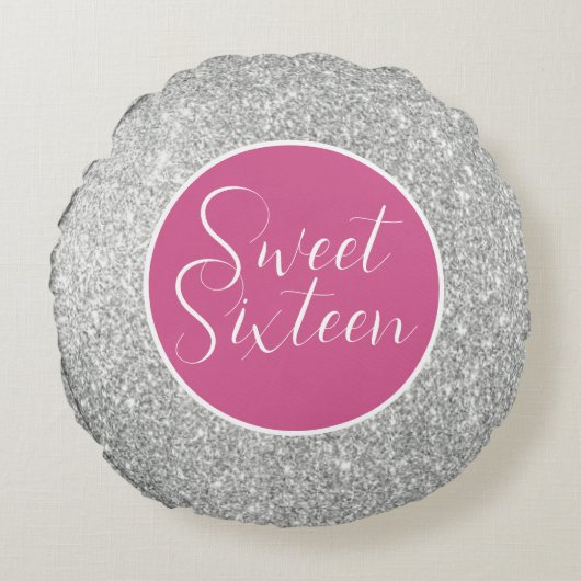 Bling Kijk! Sweet Sixteen Pillow Rond Kussen (Voorkant)